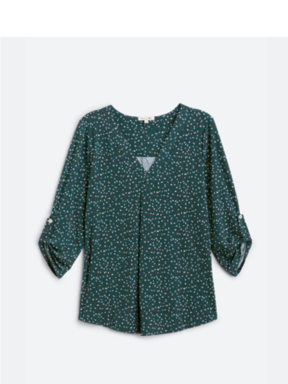 Beacon Patty Roll Tab Knit Top - Dark Green